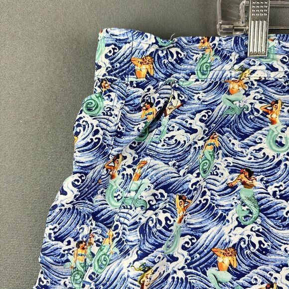 Peter Millar Swim Trunks Shorts Mens XL Lined Gemma Mermaid Allover Print FLAW* - Picture 3 of 16